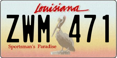 LA license plate ZWM471