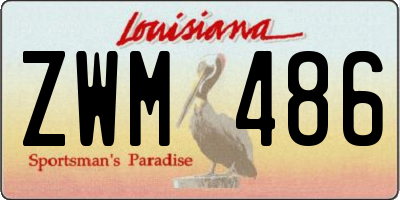 LA license plate ZWM486