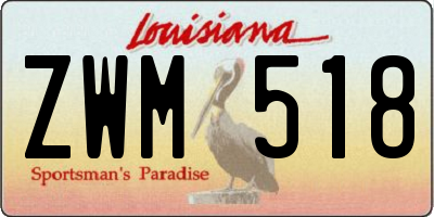 LA license plate ZWM518