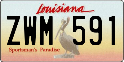 LA license plate ZWM591