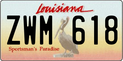 LA license plate ZWM618