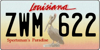 LA license plate ZWM622