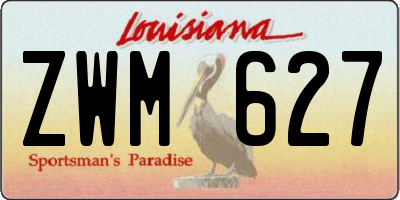 LA license plate ZWM627