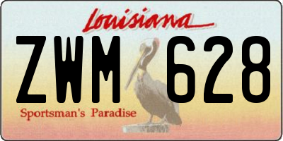 LA license plate ZWM628