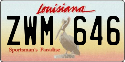 LA license plate ZWM646