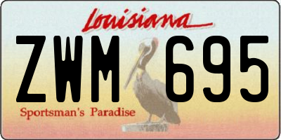LA license plate ZWM695