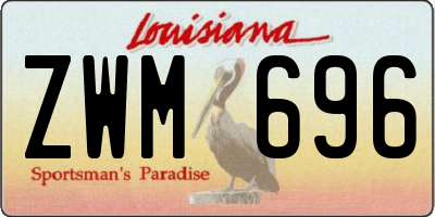 LA license plate ZWM696