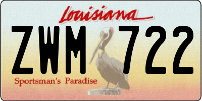 LA license plate ZWM722
