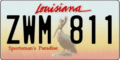 LA license plate ZWM811