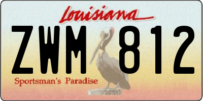 LA license plate ZWM812