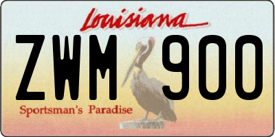 LA license plate ZWM900