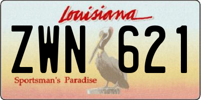 LA license plate ZWN621