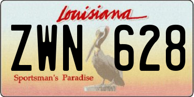 LA license plate ZWN628