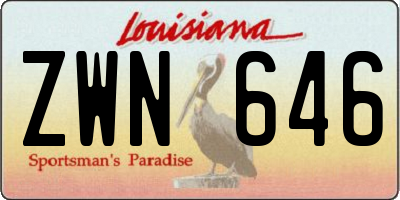 LA license plate ZWN646