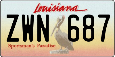 LA license plate ZWN687