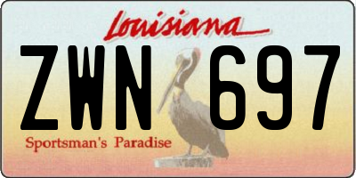 LA license plate ZWN697