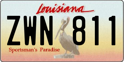 LA license plate ZWN811