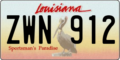 LA license plate ZWN912