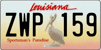 LA license plate ZWP159