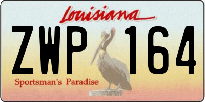 LA license plate ZWP164