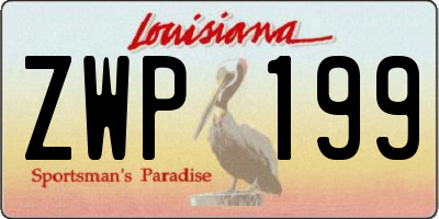 LA license plate ZWP199