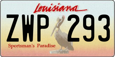 LA license plate ZWP293