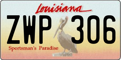 LA license plate ZWP306