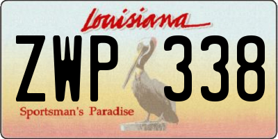 LA license plate ZWP338