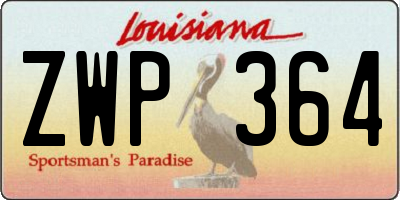 LA license plate ZWP364