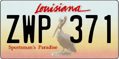 LA license plate ZWP371