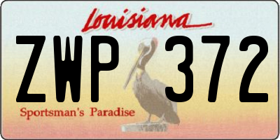 LA license plate ZWP372
