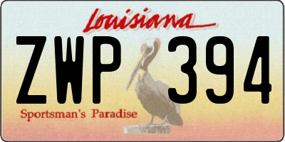 LA license plate ZWP394