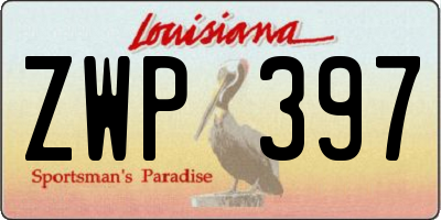 LA license plate ZWP397