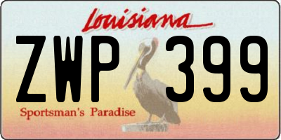 LA license plate ZWP399