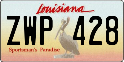 LA license plate ZWP428