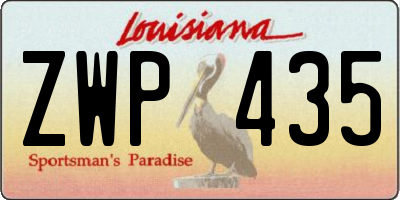 LA license plate ZWP435