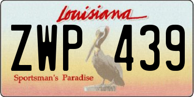 LA license plate ZWP439