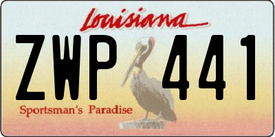 LA license plate ZWP441