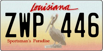 LA license plate ZWP446