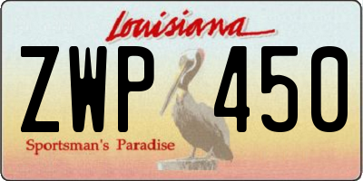 LA license plate ZWP450