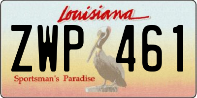 LA license plate ZWP461