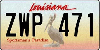 LA license plate ZWP471