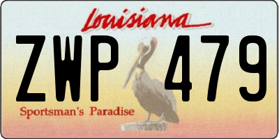 LA license plate ZWP479