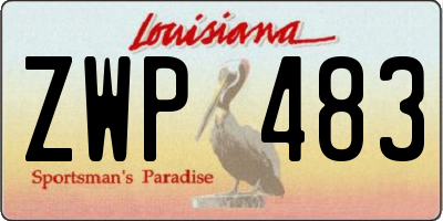 LA license plate ZWP483