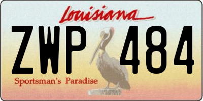 LA license plate ZWP484