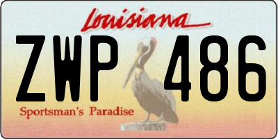 LA license plate ZWP486