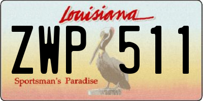 LA license plate ZWP511