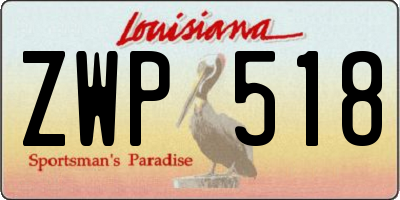 LA license plate ZWP518