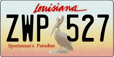 LA license plate ZWP527