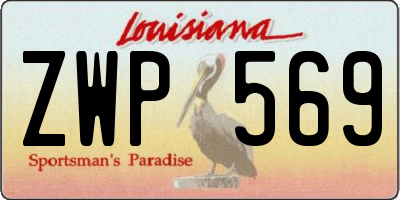 LA license plate ZWP569